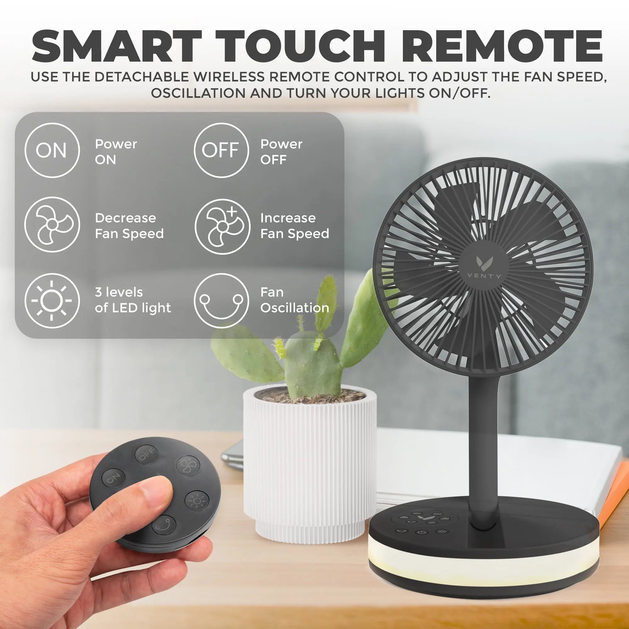 Venty Fan Portable Fan & Rechargeable - Your Ultimate Cool Companion